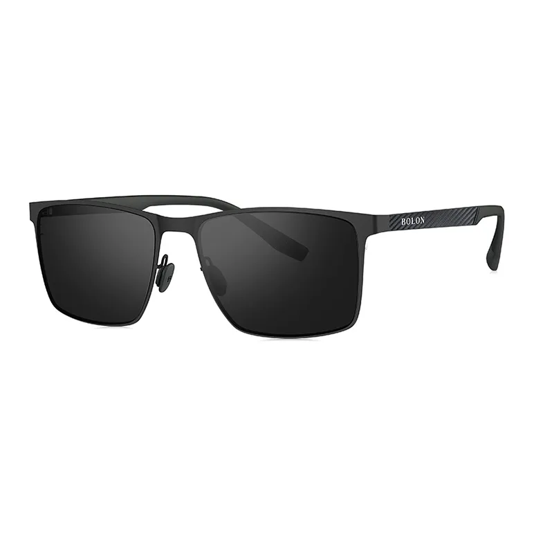 BOLON Stainless Steel Carbon Fiber Rubber Rectangular Sunglasses Unisex-1