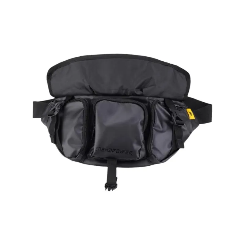 CAT PVC Crossbody Fanny Pack Medium Size Men's Black-5