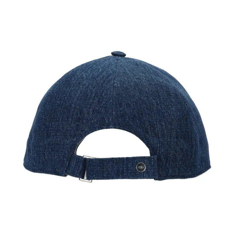 DIOR Distressed Denim Baseball Cap-2