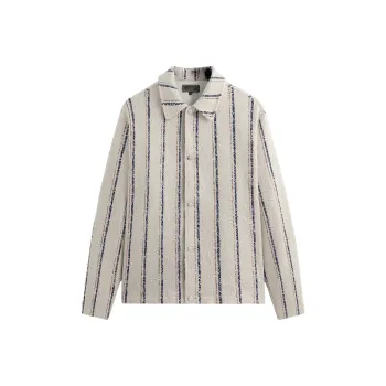 KITH SS25 Striped Boucle Coaches Jacket Men's Whisper