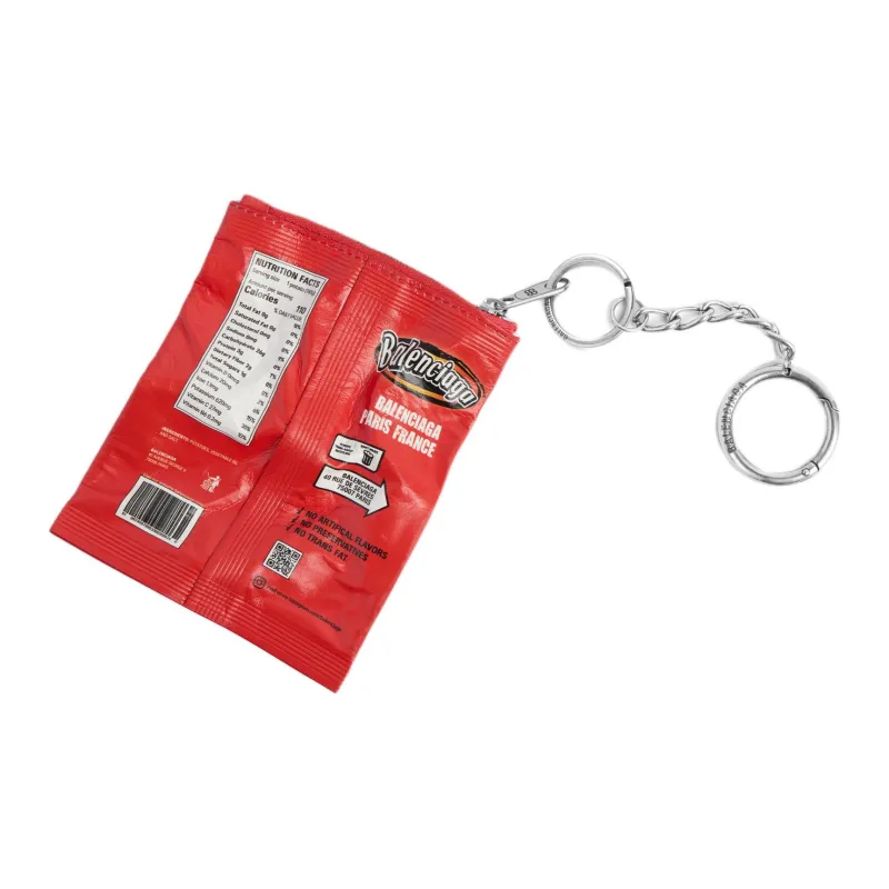 Balenciaga Cow Leather Bag Charm Bag Merch Men's Red-1
