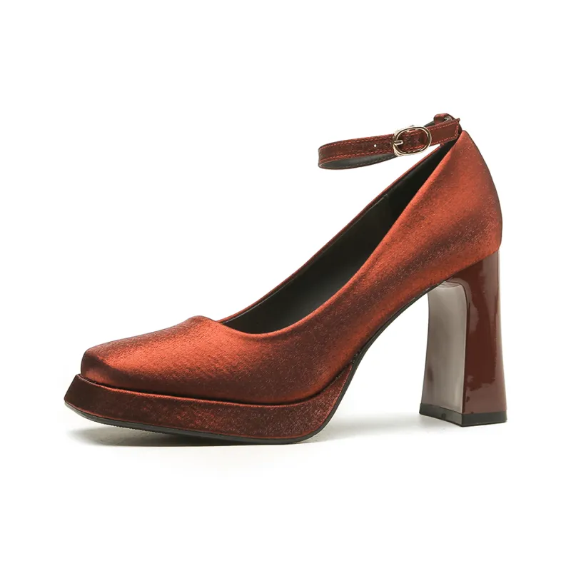 Lan Miao Chunky Heel High Heels Women's-0