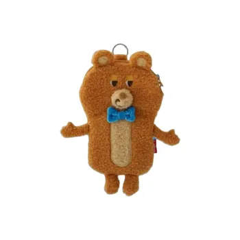 GLADEE Polyester Cell Phone Pouch Women's Minky Bear Bag/Peanut Boy Bag
