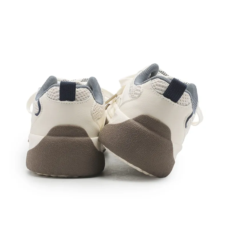 DEERWAY Abrasion Resistant Lightweight Slip Resistant Low Top Casual Shoes Women's Beige Blue-4