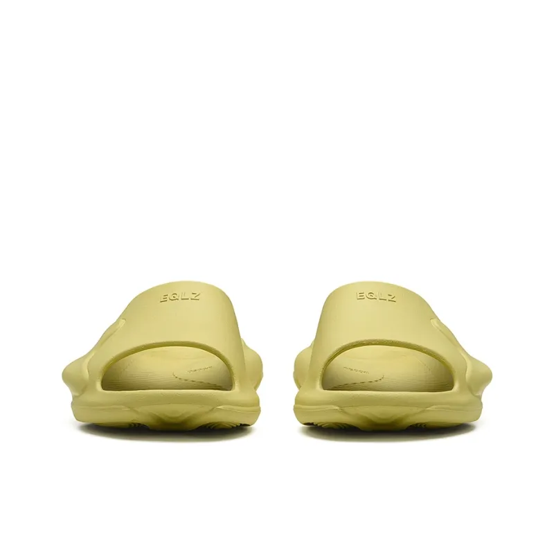 EQLZ EQUALIZER Oasis Slip Resistant Abrasion Resistant Slide Slippers Unisex Tender Shoot Yellow-4