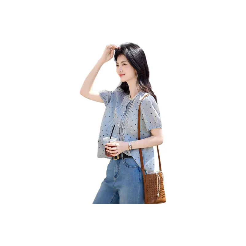 Still quiet Shirts Women's Blue-0