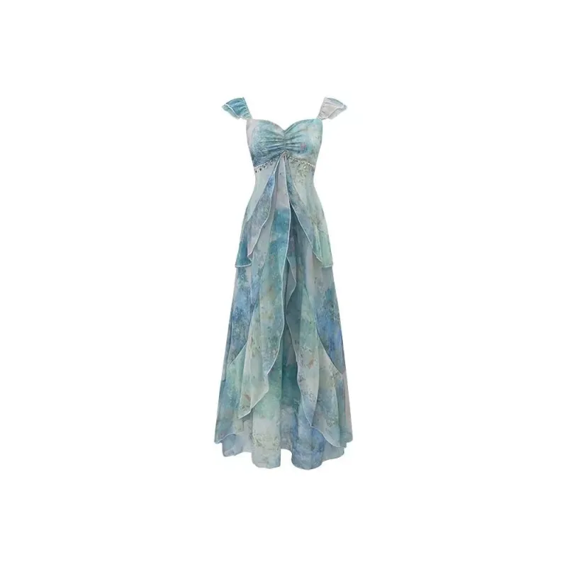 GUOZHEN Slip Dresses Women's Light Green-0
