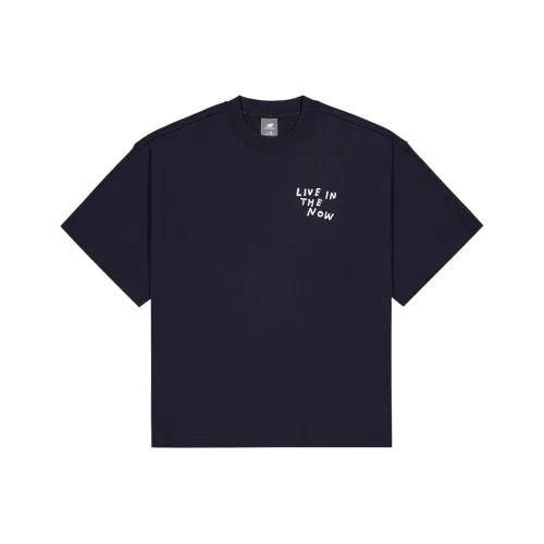 New Balance NB Grey SS25 T Shirt Men's Navy Blue
