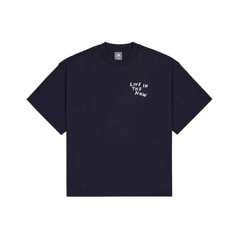 New Balance NB Grey SS25 T Shirt Men's Navy Blue-0