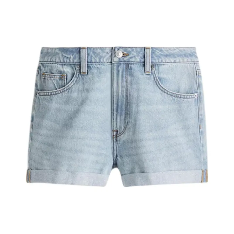 H&M Denim Shorts Women's Light Denim Blue-0