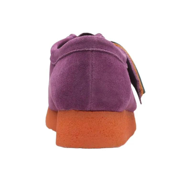 Clarks Wallabee Low Top Casual Shoes Unisex Purple-5