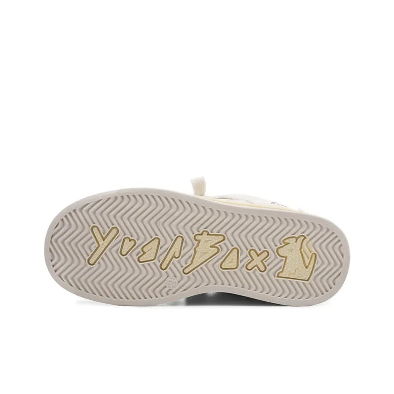 The New Age Family Low Top Skateboard Shoes Women's Beige Yellow-4