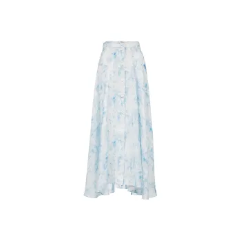 ONLY Casual Long Skirts Women's H3J Yi Li Tie Dye Blue