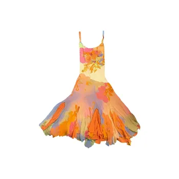 LSVE Slip Dresses Women's Orange Red