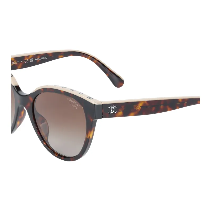 CHANEL Cat Eye Sunglasses Unisex Brown-3