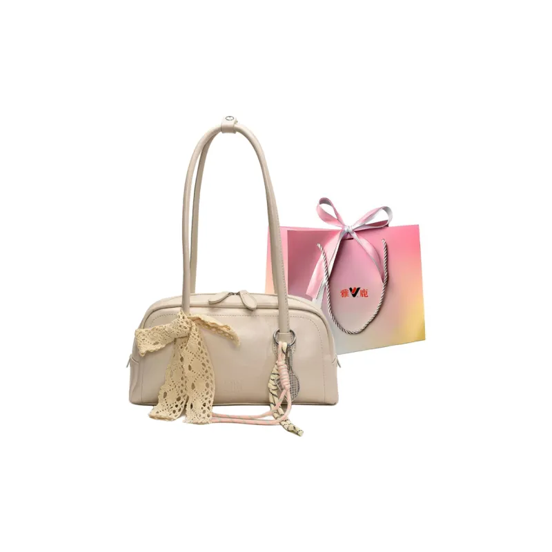 Yalu PU Shoulder Bag Regular Women's Pink/White/Silver/Black/Blue-42