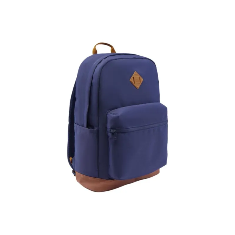LiNing Sports Life Collection Polyester Backpack Unisex Dark Ship Blue & Tea Brown-2
