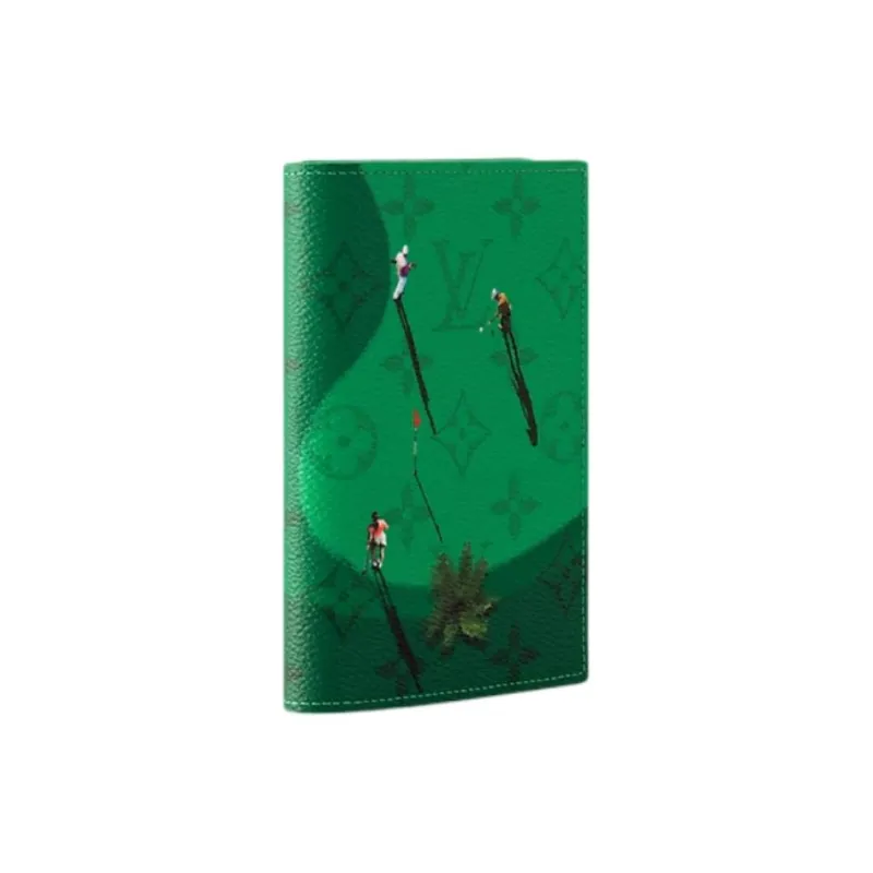 LOUIS VUITTON Werner Bronkhorst Collaboration Canvas Passport Holder Men's Green-1