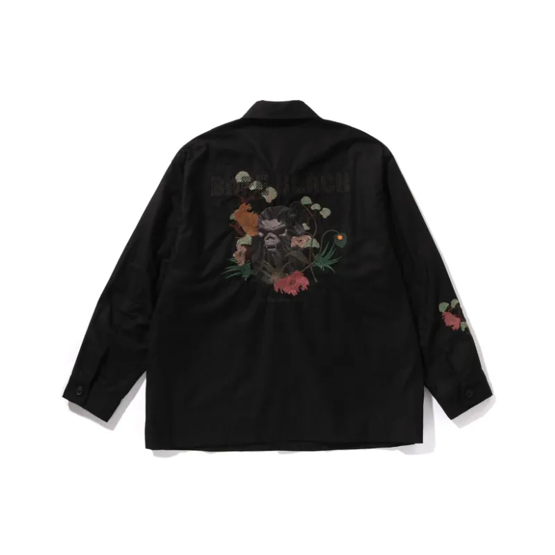 Bape Cross Stitched Army Shirt-3