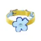 [Sky Blue]Pixel Floral+Amber Yellow Collar