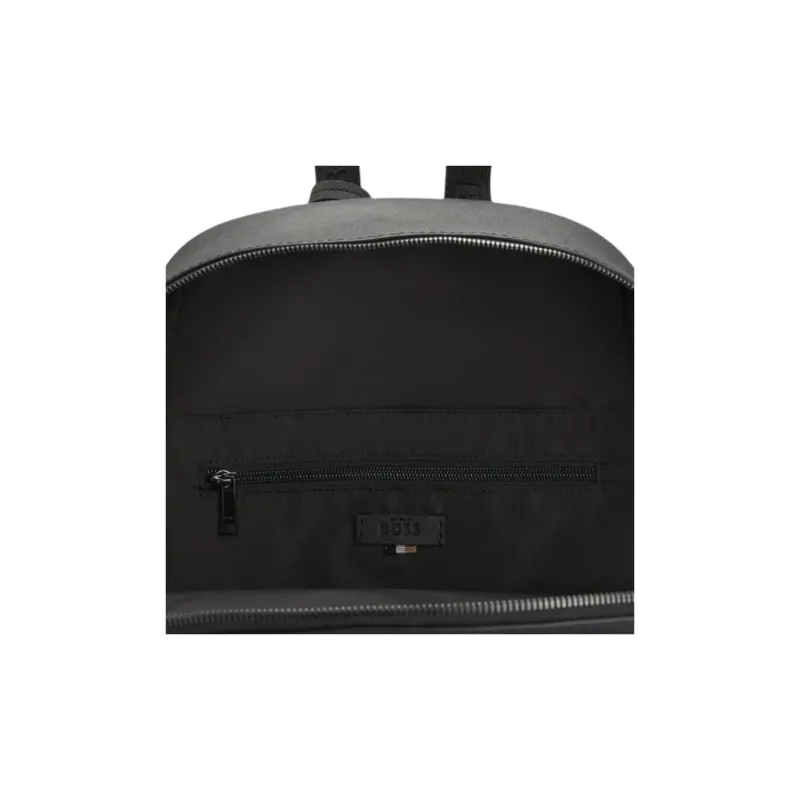 HUGO BOSS Recycled Leather With Fabric Backpack Unisex Black-3