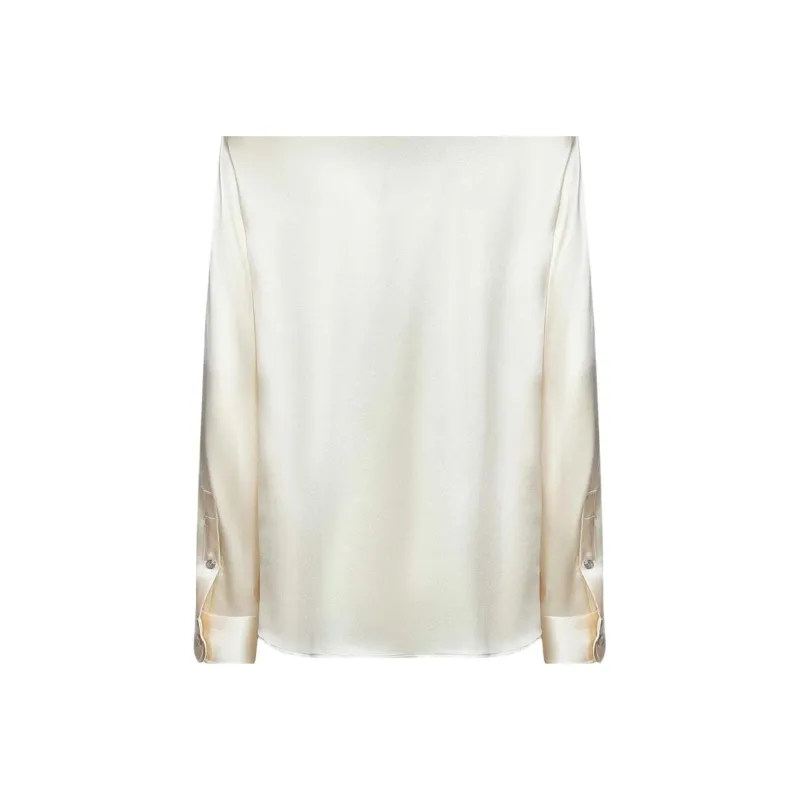 TOM FORD Fluid Charmeuse Satin Shirt-4