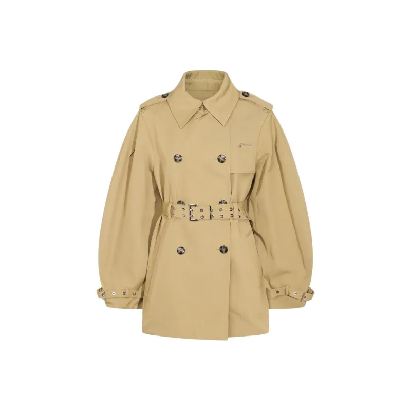 GANNI Balloon sleeve Trench Coat-0