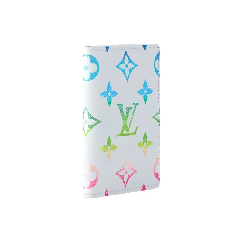 LOUIS VUITTON Leather Wallet Men's Light Blue-1