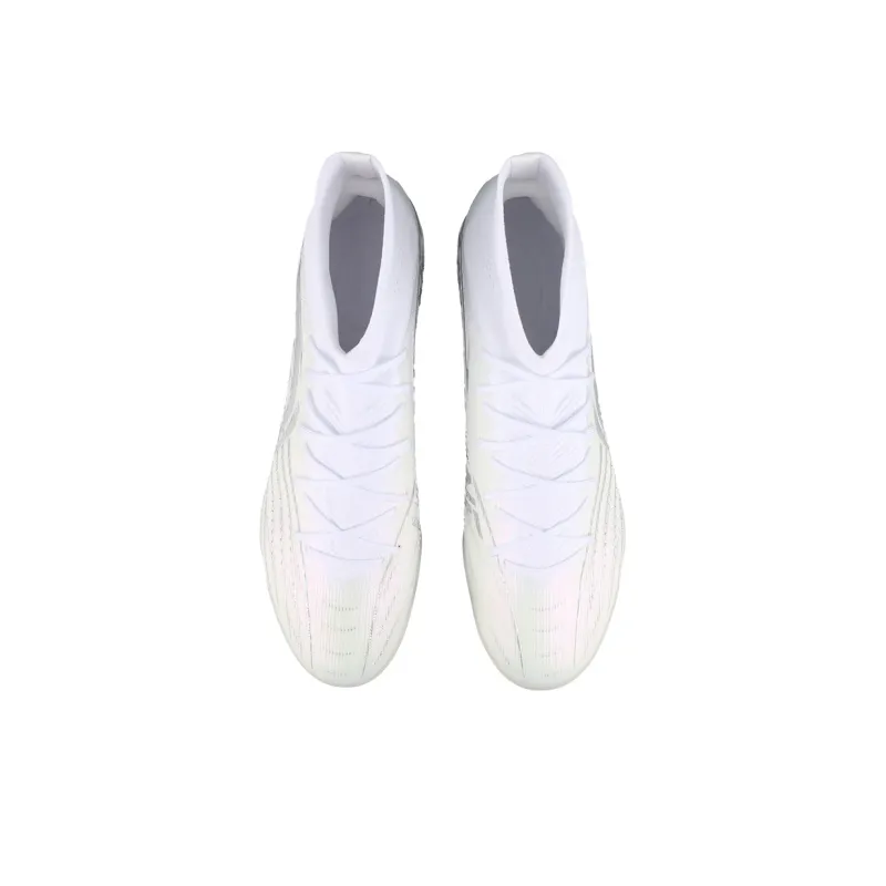 LINING Soccer Shoes Men High Top White Silver-3