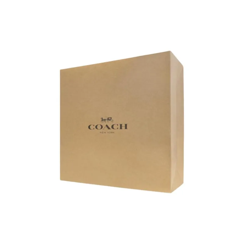 COACH Coated Canvas Card Holder Mini Women's Dark Brown & Black-7