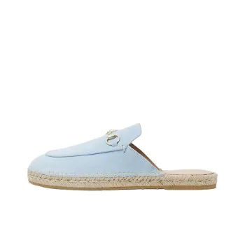 GUCCI Rubber Sole Slip Resistant Closed Toe Slippers Women's Light Blue