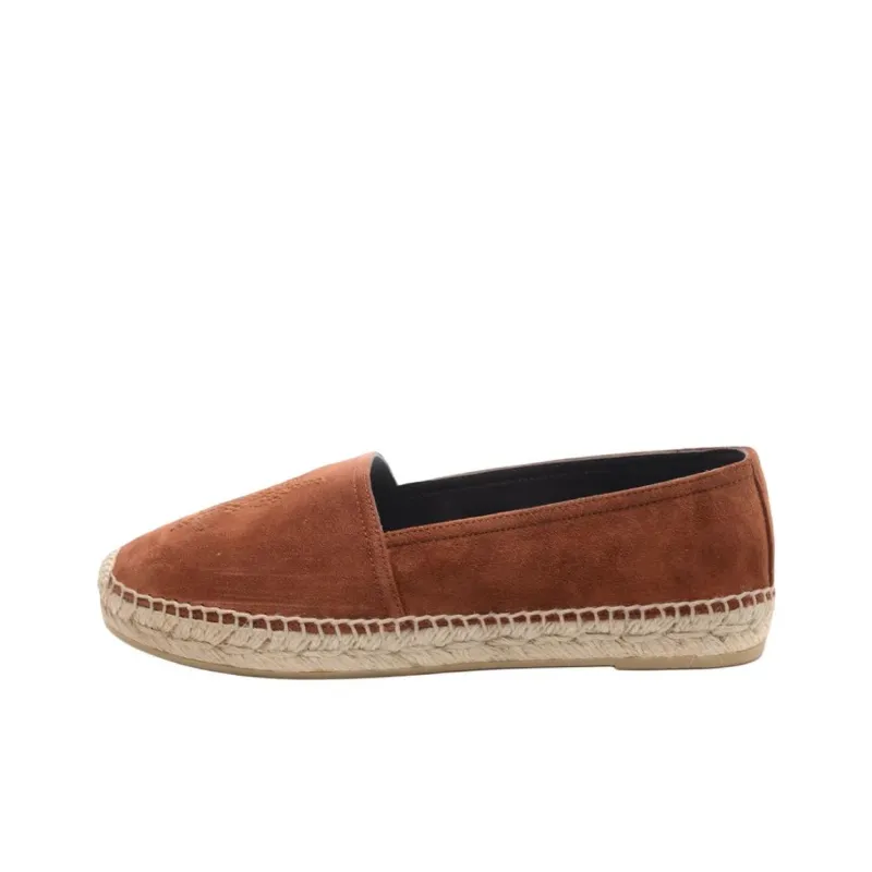 SAINT LAURENT Monogram Espadrilles Women's Brown-0