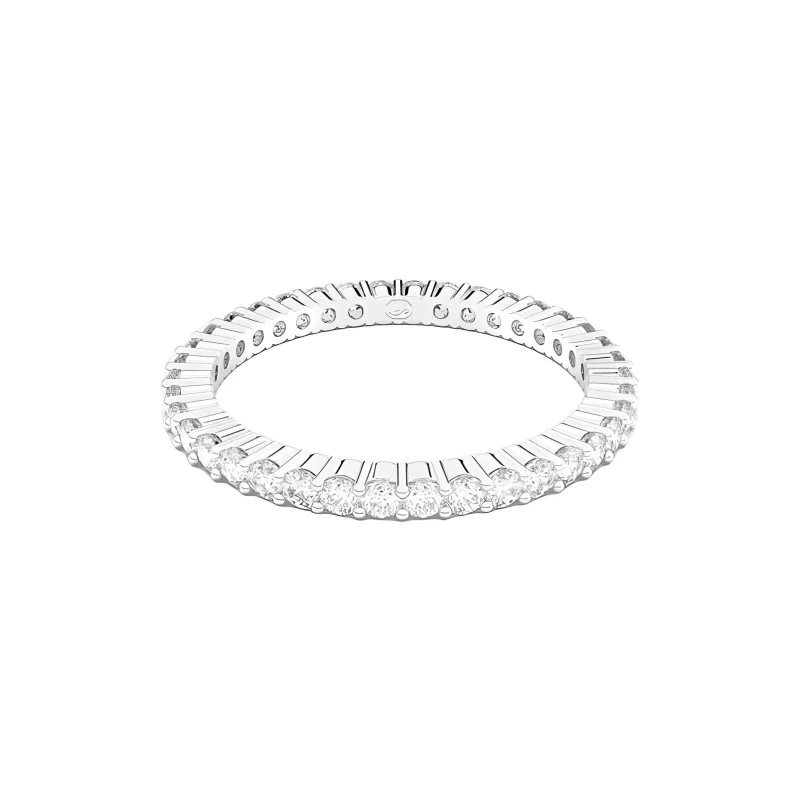 Swarovski Gemstone, Rhodium Plated Rings Unisex Silver-2