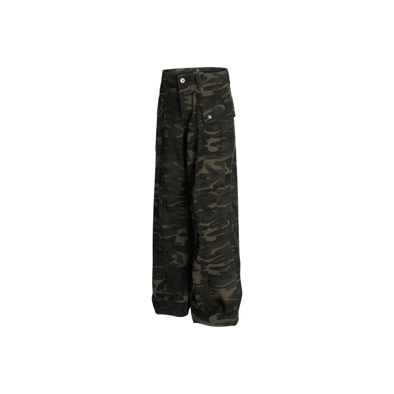 HEIYIXIANSHENG Jeans Unisex Army Green-1