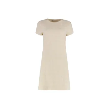 TORY BURCH SS25 Short Sleeved Dress Women's Beige