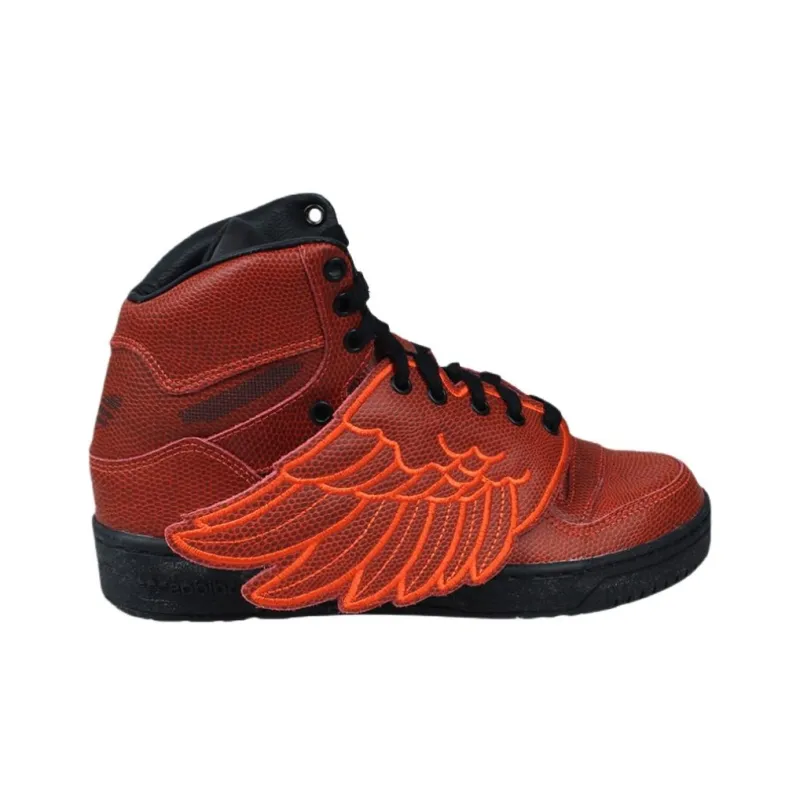 Adidas Originals JS Jeremy Scott Wings Anti Slip Wear Resistant High Top Skateboard Shoes Women's Red-1