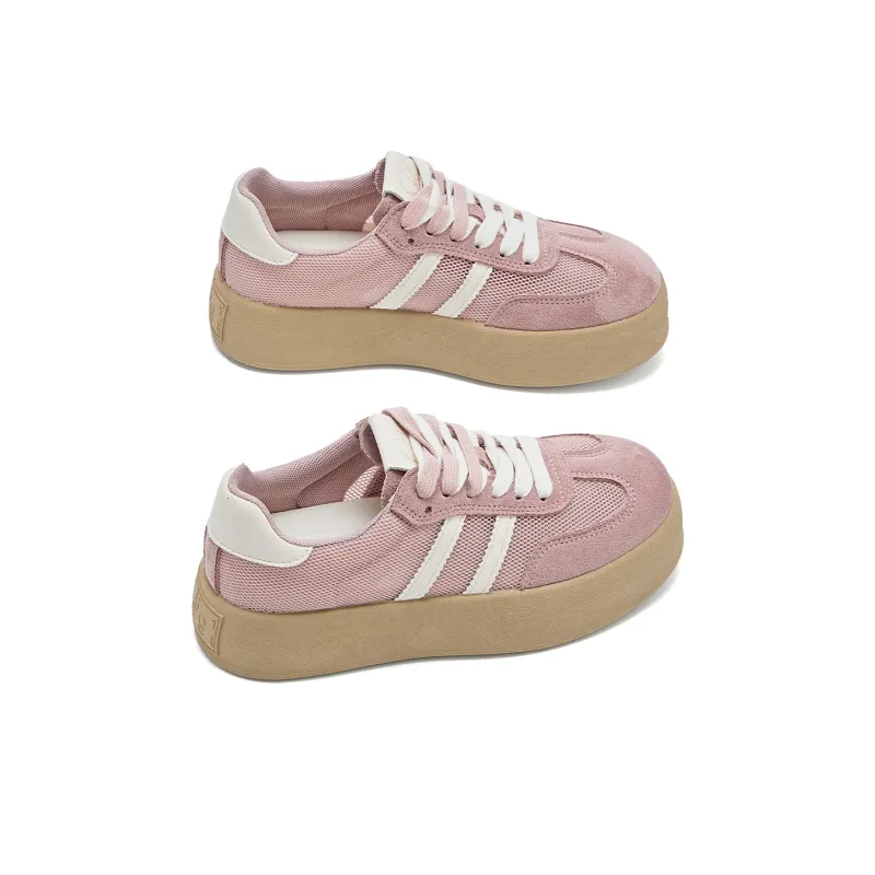 La Chapelle Anti Slip Wear Resistant Skateboard Shoes Women's Pink-2