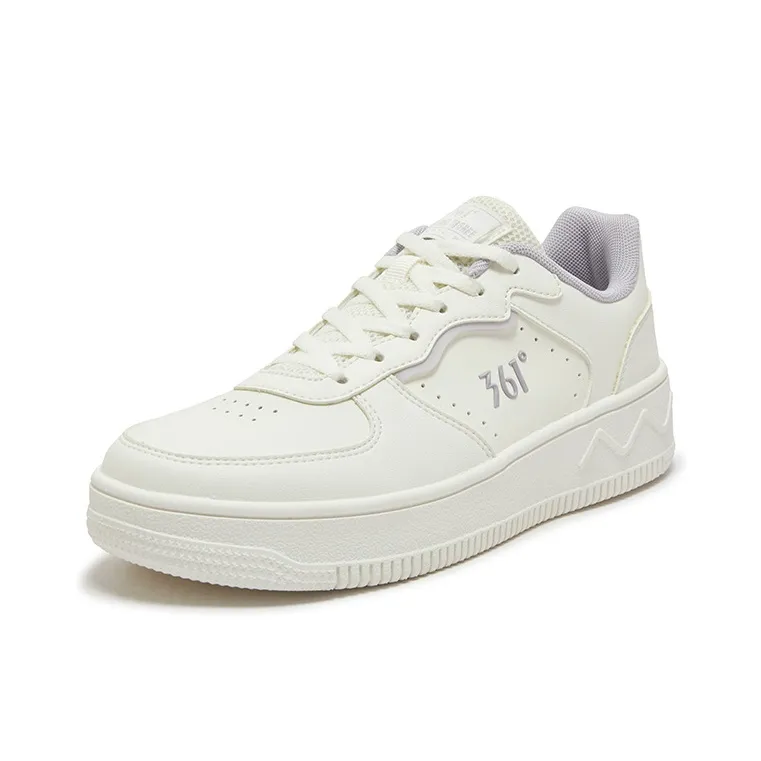 361° Air Force One Anti Slip Wear Resistant Low Top Skateboard Shoes Women's White Light Purple-1