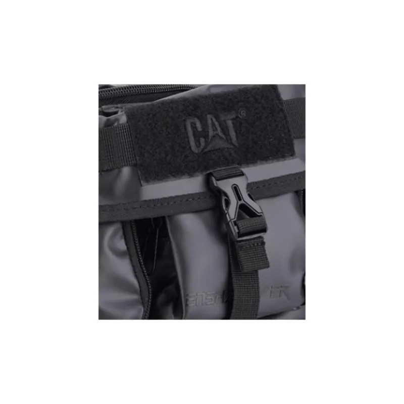 CAT PVC Crossbody Fanny Pack Medium Size Men's Black-8