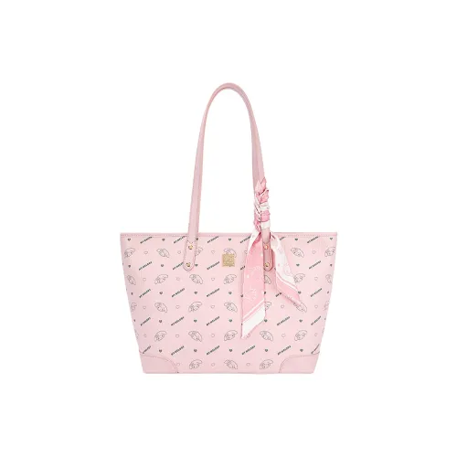 MESUCA ×Sanrio Collaboration Melodi Synthetic Leather Tote Handbag, Shoulder Bag Women's Pink/Brown