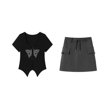 GULIANFEI Two Piece Skirt Sets Women's