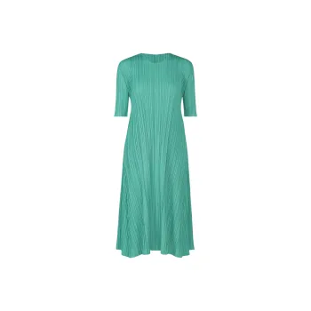 PLEATS PLEASE ISSEY MIYAKE Short Sleeved Dress Women's Green