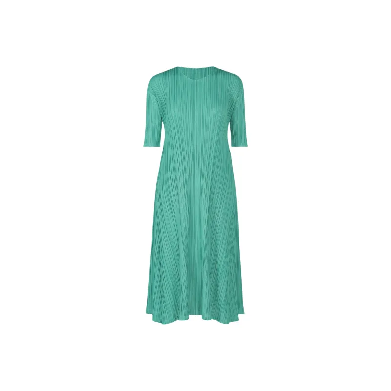 PLEATS PLEASE ISSEY MIYAKE Short Sleeved Dress Women's Green-0