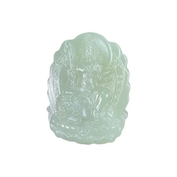 BUDOUXIAOAI Pendants White Jade/Pale Greenish White Jade Unisex