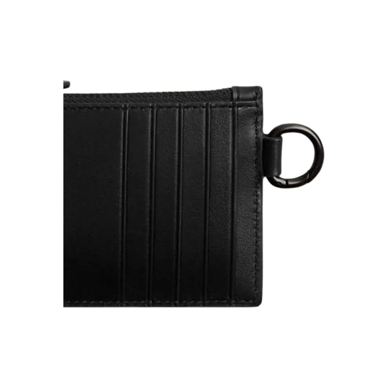 COACH Card Case Canvas With Exquisite Calfskin Card Holder Mini Men's Charcoal Gray-3