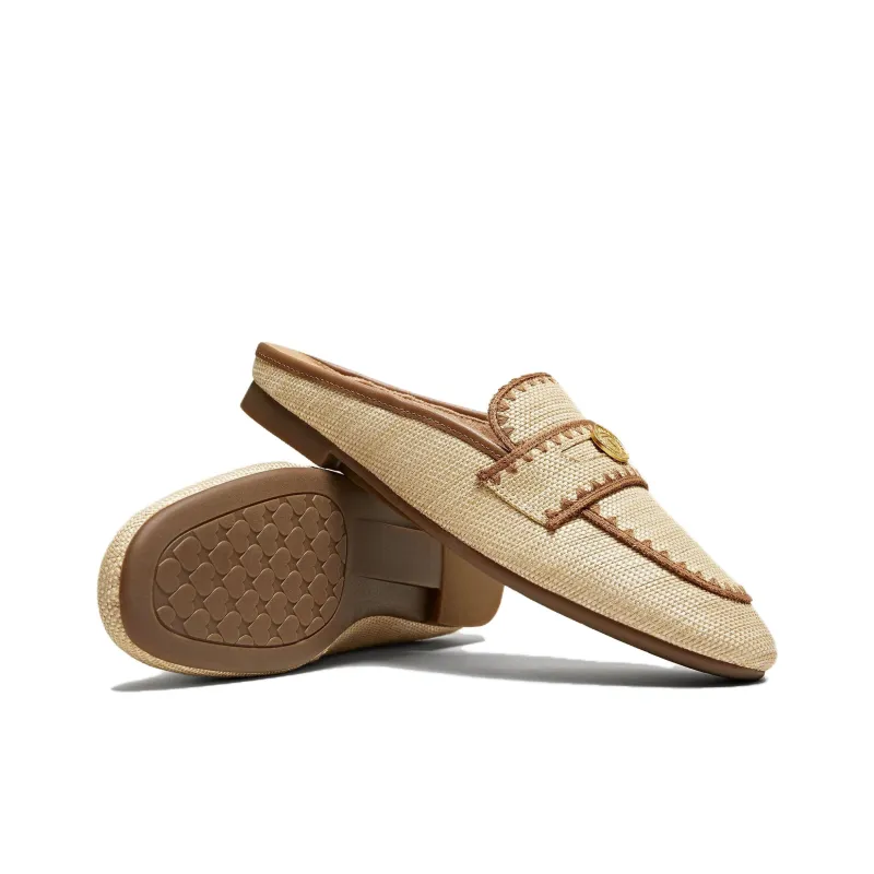 TATA Leather Patchwork Quiet Closed Toe Slippers Women's-3