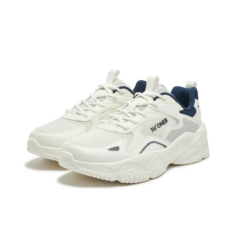 361° Slip Resistant, Abrasion Resistant, Breathable Low Top Casual Shoes Men's White Blue-2