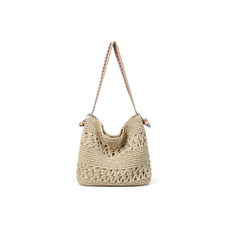 PT'SON Fabric Tote Underarm Shoulder Bag Regular Women's Ecru/Khaki-5