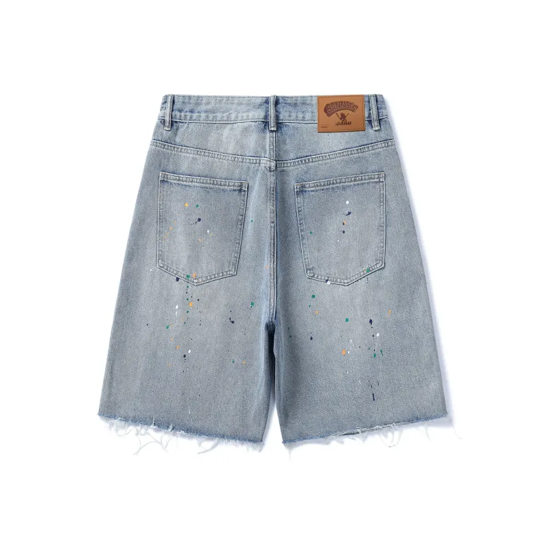 SANTASTIC Denim Shorts Men Blue-1