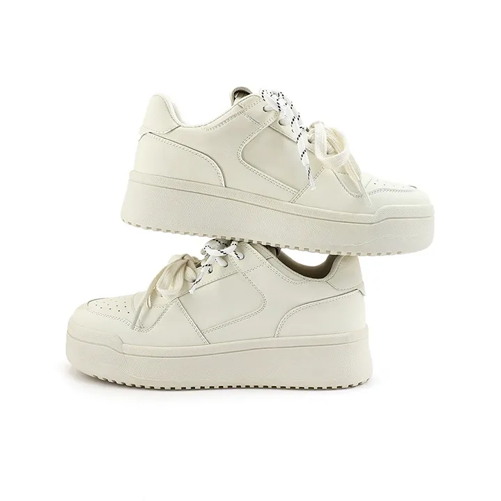 UBZ Low Top Skateboard Shoes Women's Ivory White-4